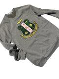 AKA Grey Sequin Shield Crew Sweatshirt