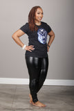 ΖΦΒ Black Sequin Shield Tee Shirt