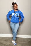 ΖΦΒ Custom Chapter Pearl Embellished Blue Sweatshirt