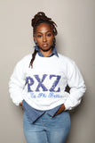 ΖΦΒ Custom Chapter Pearl Embellished White Sweatshirt