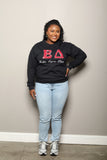 ΔΣΘ Custom Pearl Embellished Black Sweatshirt