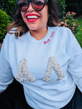 ΔΣΘ Custom Chapter Pearl Embellished Sweatshirt FOR ALPHA LAMBDA-