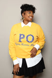 ΣΓΡ Custom Chapter Pearl Embellished Gold sweatshirt