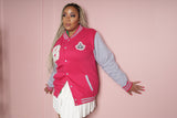 AKA Pretty Girl™️ in pink BOMBer Jacket