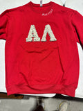 ΔΣΘ Custom Chapter Pearl Embellished Sweatshirt FOR ALPHA LAMBDA-