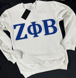 ΖΦΒ Off White Colorblock Sweatshirt