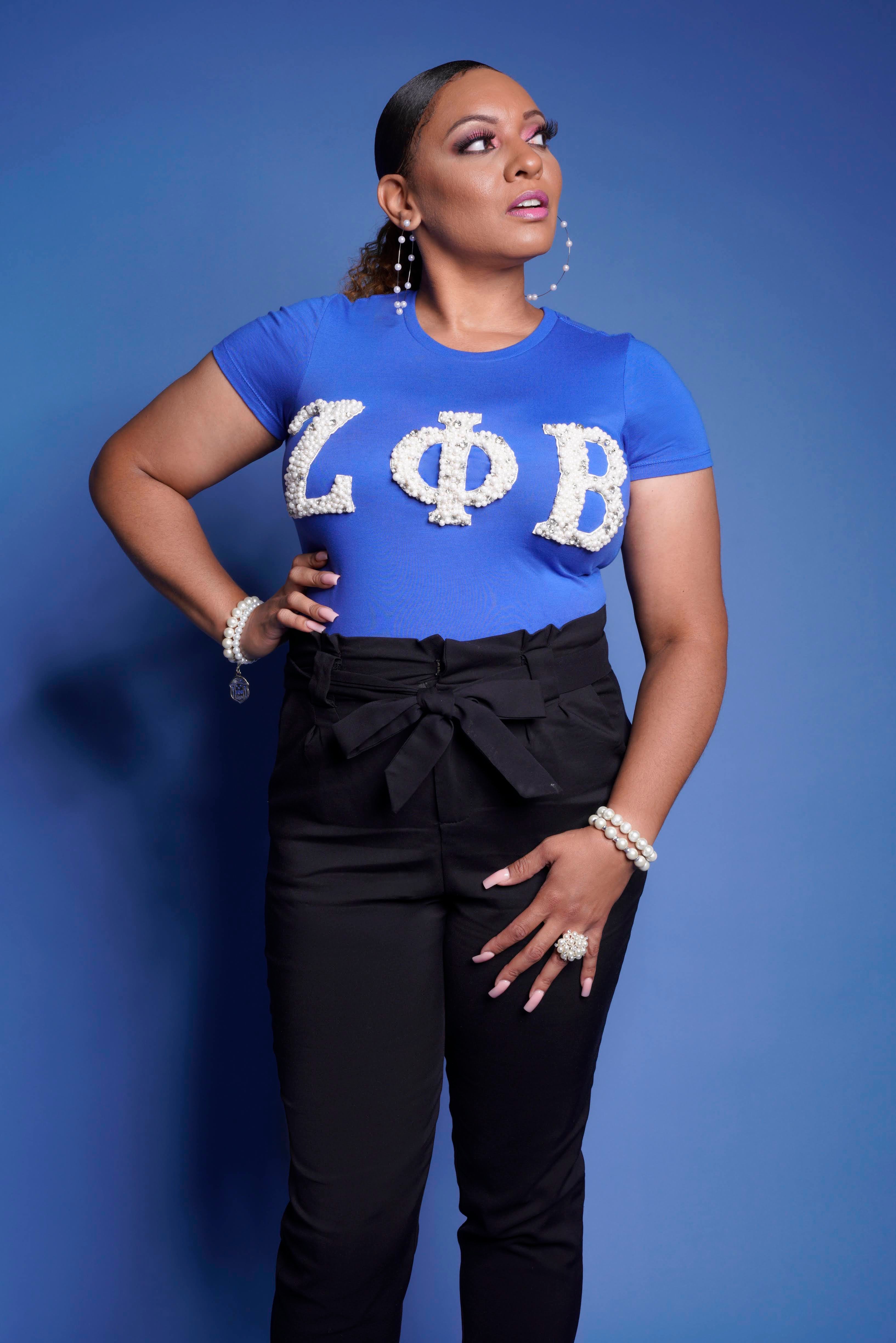 *SPECIAL EDITION* ΖΦΒ Pearl Embellished Tee Shirt