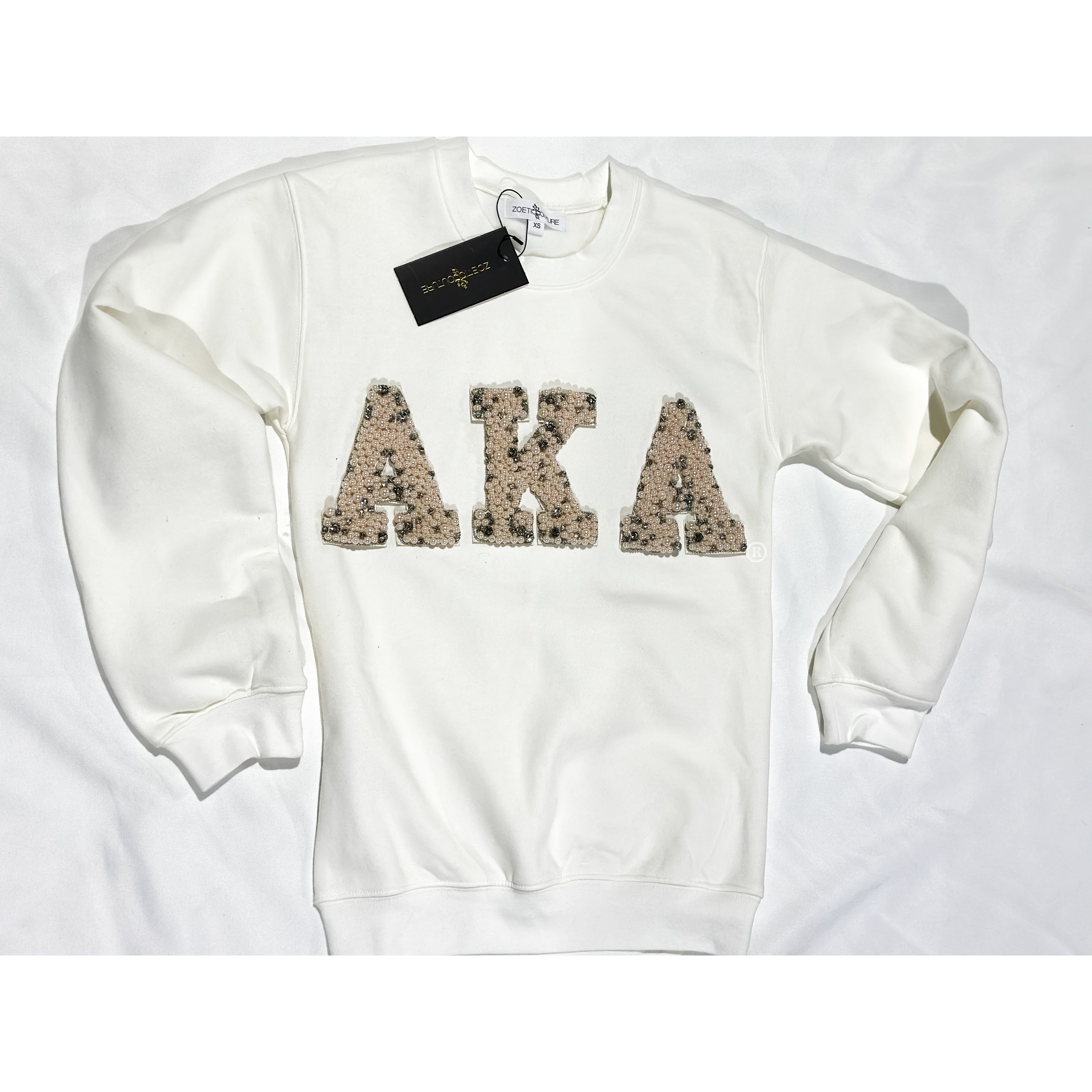 AKA Custom Chapter Pearl Embellished Sweatshirt