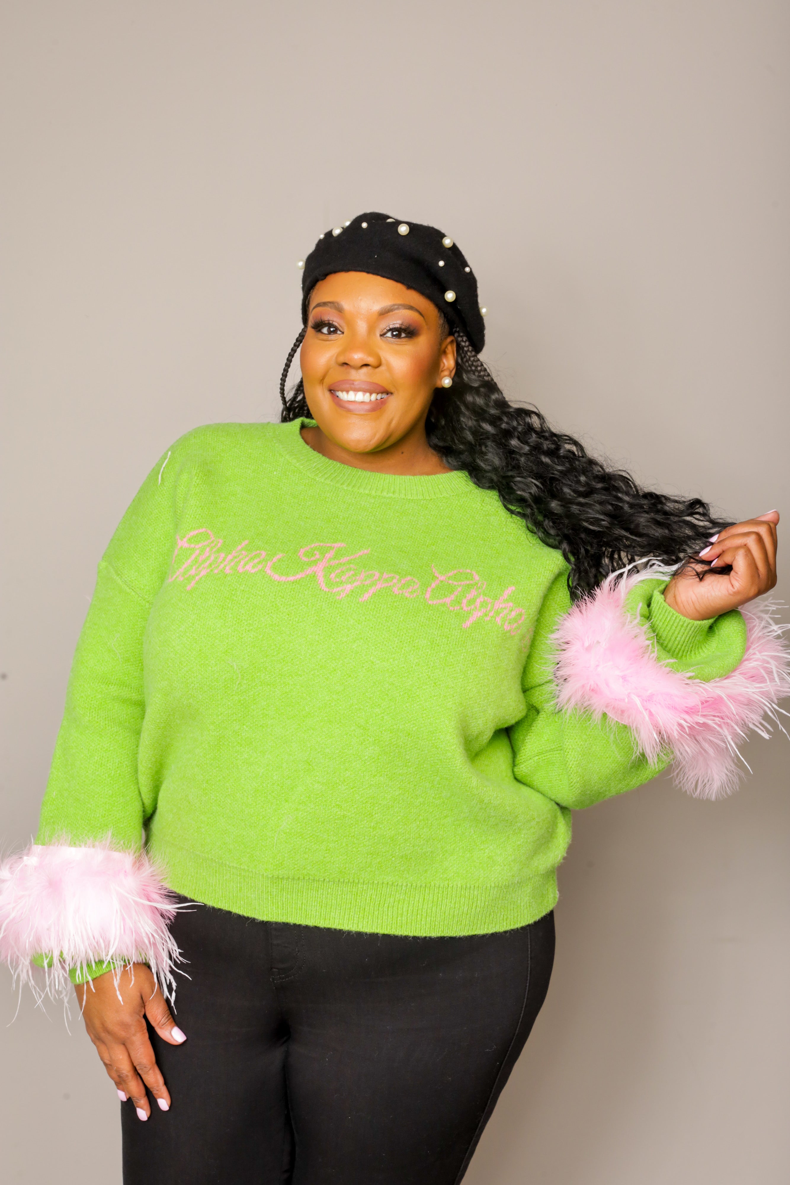 Plus size shop lime green sweater